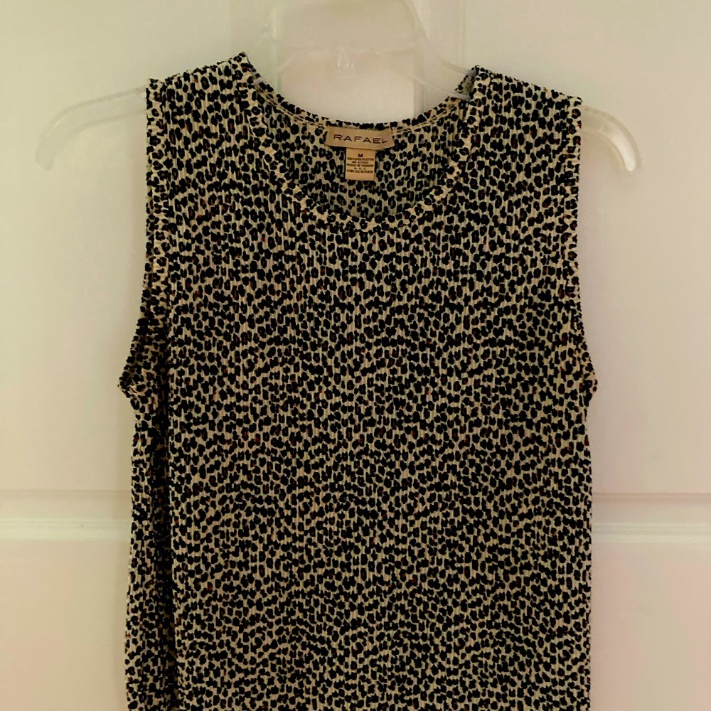 Two piece leopard print top and skirt